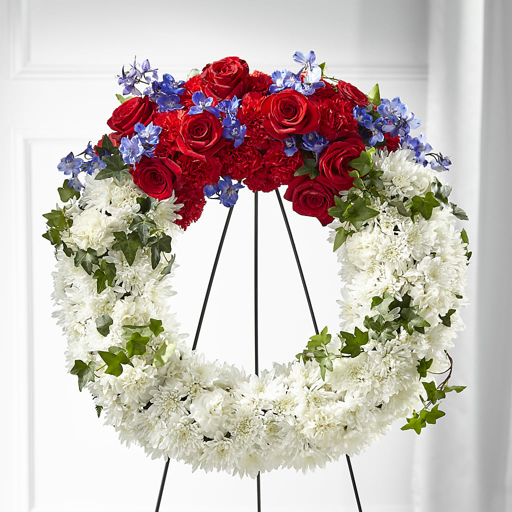 Patriotic Passion Wreath – GIVENS FLOWERS & GIFTS LLC, Georgetown DE