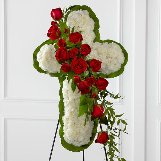 Floral Cross Easel – GIVENS FLOWERS & GIFTS LLC, Georgetown DE