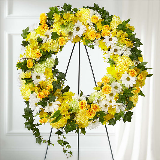 Golden Remembrance Wreath – GIVENS FLOWERS & GIFTS LLC, Georgetown DE
