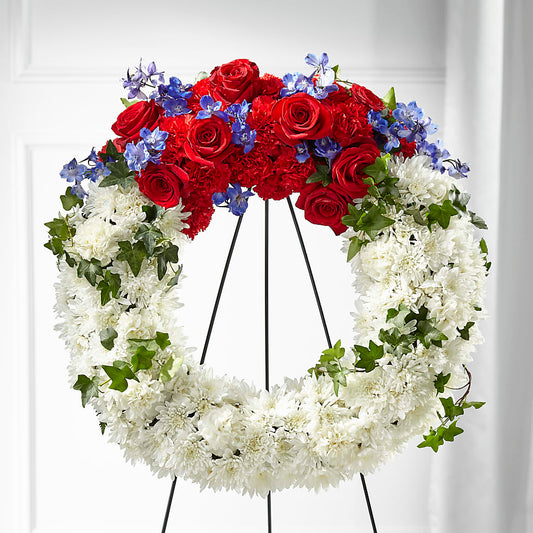 Patriotic Passion Wreath – GIVENS FLOWERS & GIFTS LLC, Georgetown DE