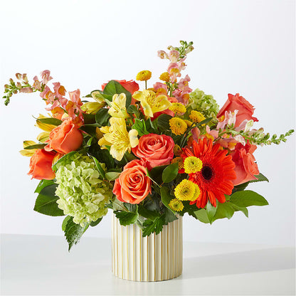 Autumn Sunshine Bouquet with Ivory Vase – GIVENS FLOWERS & GIFTS LLC, Georgetown DE