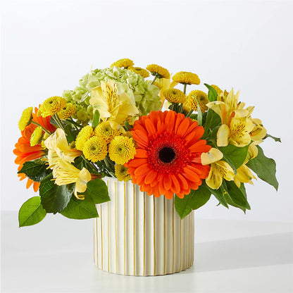 Autumn Sunshine Bouquet with Ivory Vase – GIVENS FLOWERS & GIFTS LLC, Georgetown DE