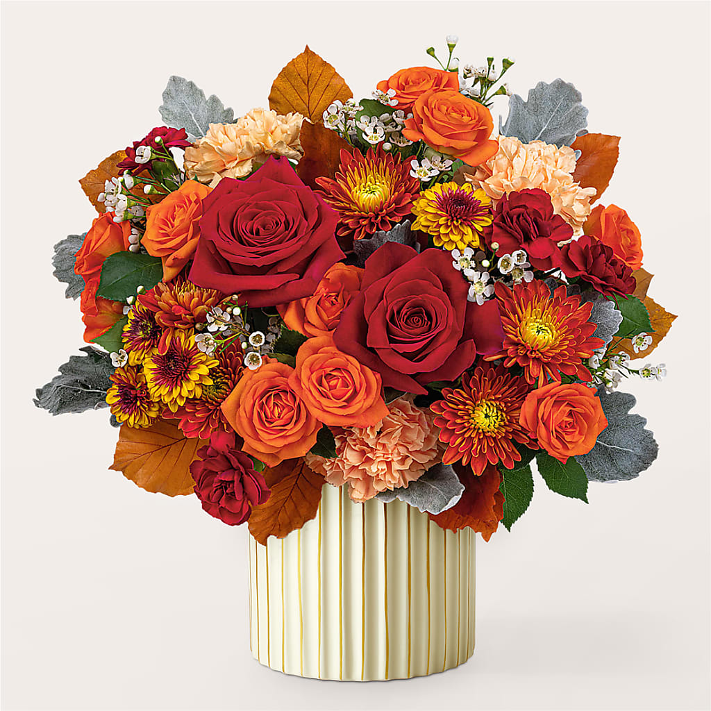 Merlot Bouquet with Ivory Vase – GIVENS FLOWERS & GIFTS LLC, Georgetown DE