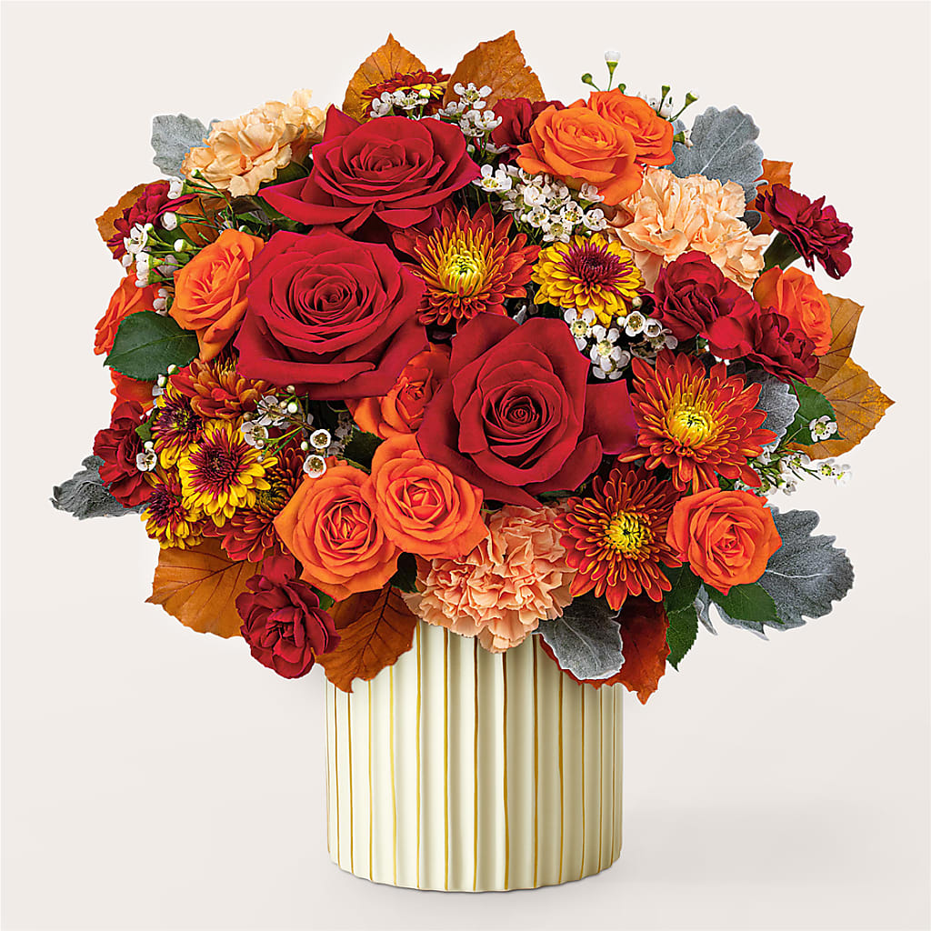 Merlot Bouquet with Ivory Vase – GIVENS FLOWERS & GIFTS LLC, Georgetown DE
