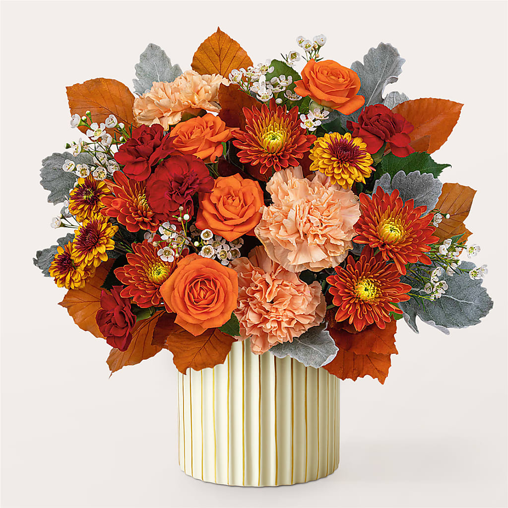 Merlot Bouquet with Ivory Vase – GIVENS FLOWERS & GIFTS LLC, Georgetown DE