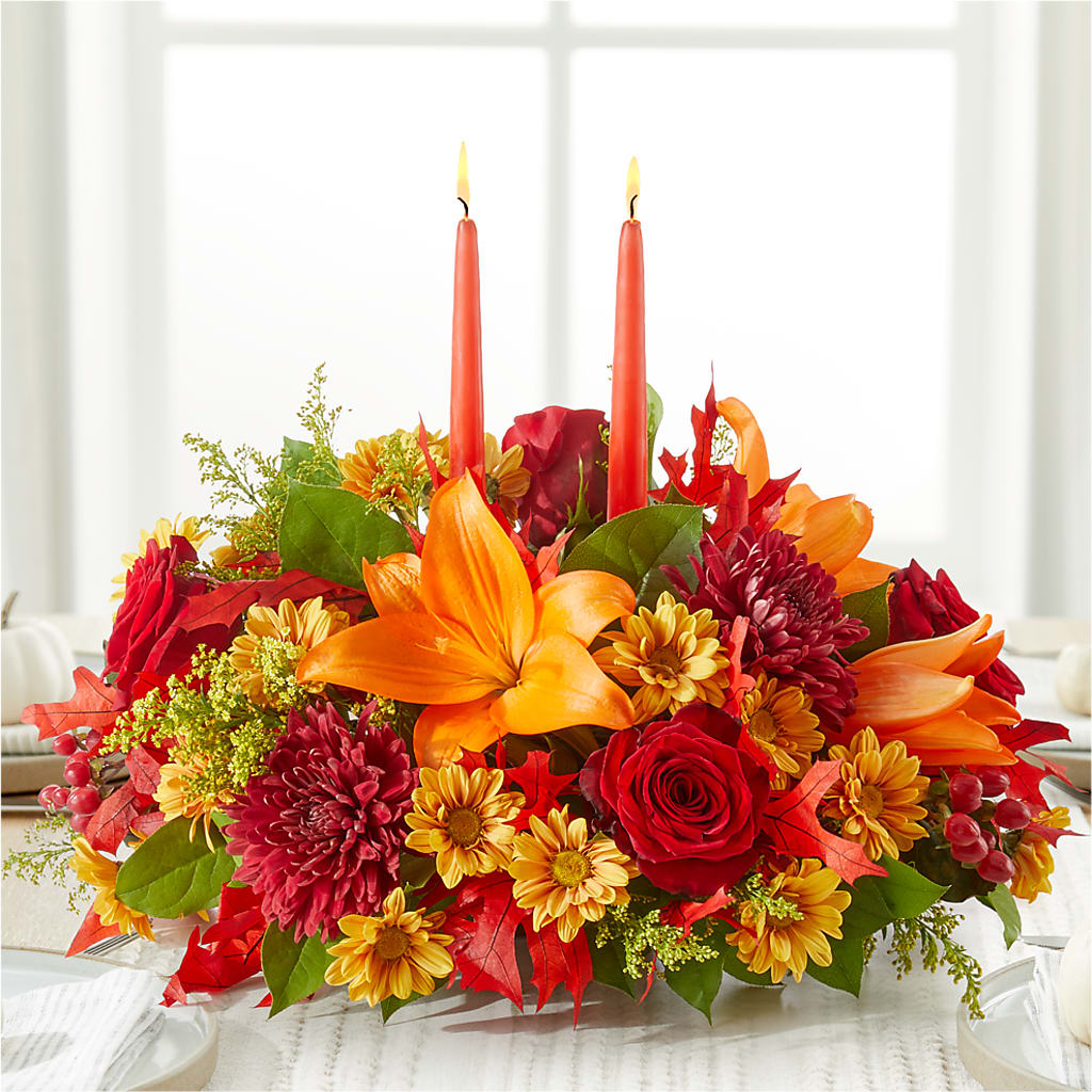 Autumn's Embrace Centerpiece – GIVENS FLOWERS & GIFTS LLC, Georgetown DE