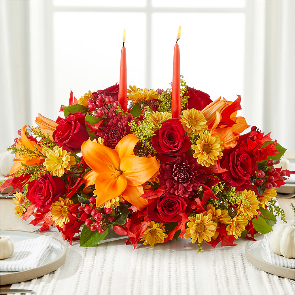 Autumn's Embrace Centerpiece – GIVENS FLOWERS & GIFTS LLC, Georgetown DE