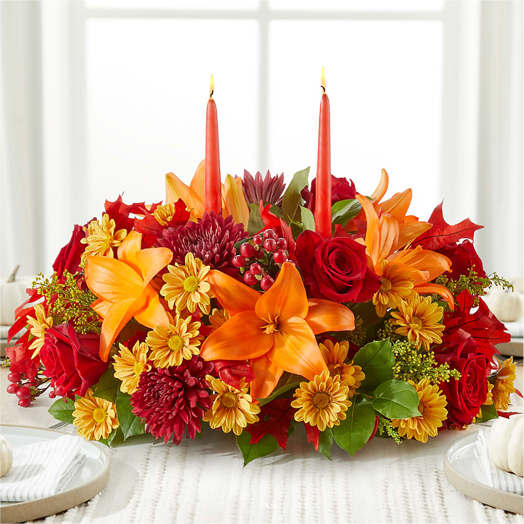 Autumn's Embrace Centerpiece – GIVENS FLOWERS & GIFTS LLC, Georgetown DE