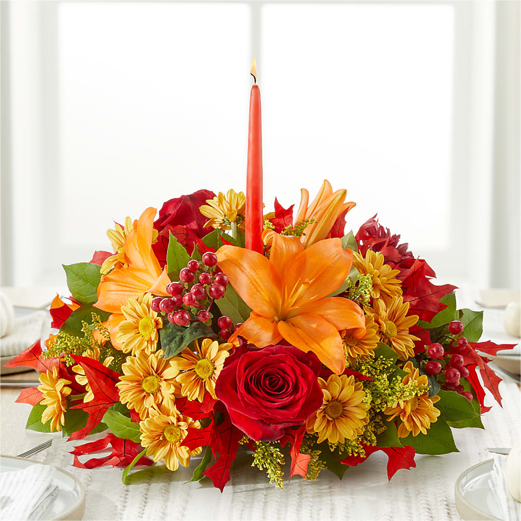 Autumn's Embrace Centerpiece – GIVENS FLOWERS & GIFTS LLC, Georgetown DE
