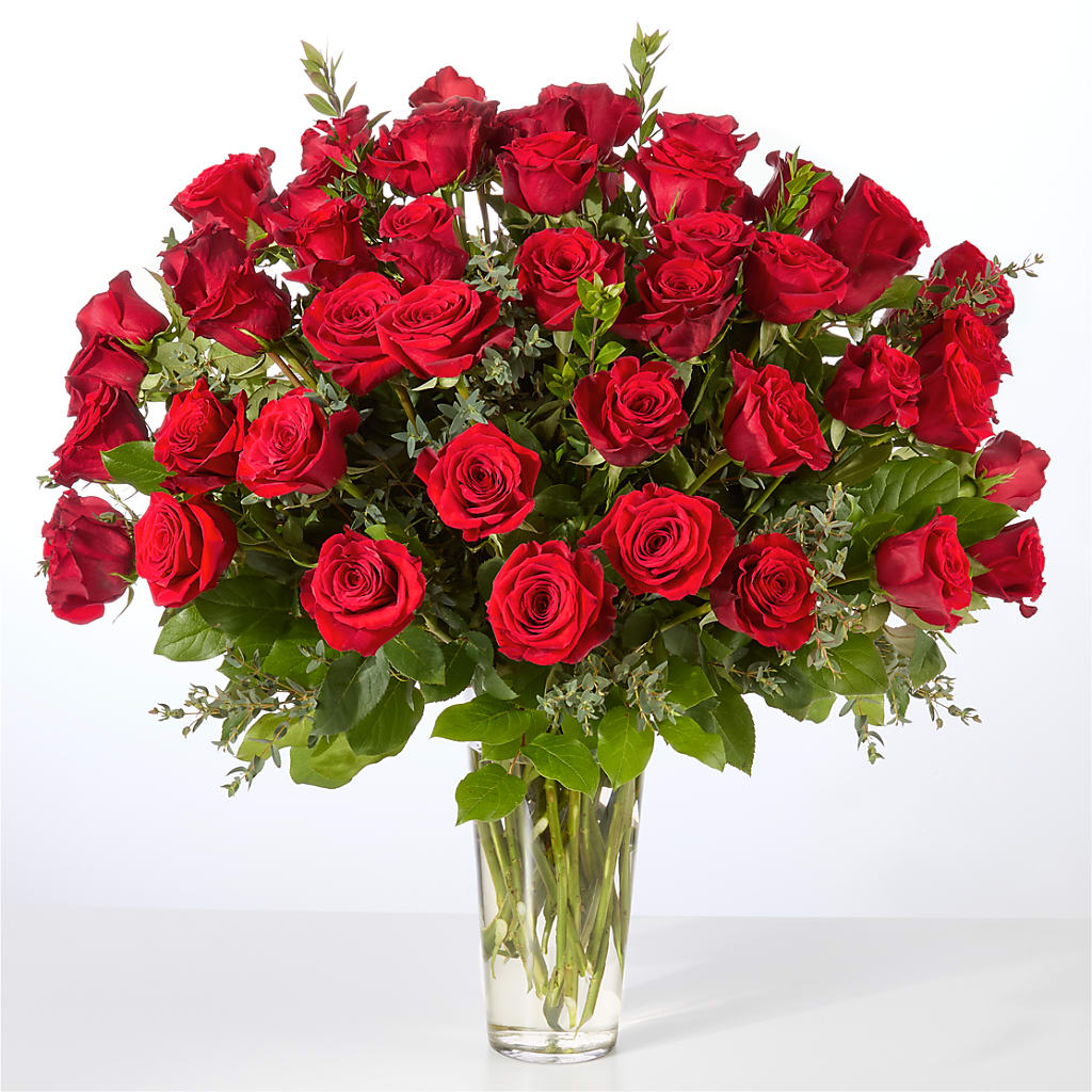 Forever Yours Fifty Stem Red Rose Bouquet – GIVENS FLOWERS & GIFTS LLC, Georgetown DE